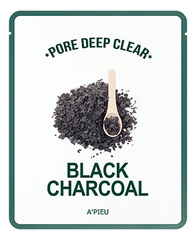 Глубокоочищающая тканевая маска для лица A'PIEU Pore Deep Clear Black Charcoal Mask