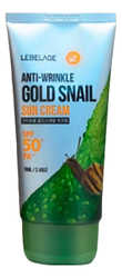 Солнцезащитный крем для лица LEBELAGE Anti-Wrinkle Gold Snail Sun Cream SPF50+ PA+++