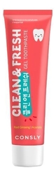 Гелевая зубная паста с экстрактом красного женьшеня и ацеролы CONSLY Clean & Fresh Gel Toothpaste