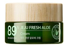 Увалажняющий освежающий крем 89% алоэ вера THE SAEM Jeju Fresh Aloe Cream
