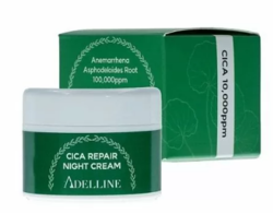 Восстанавливающий ночной крем для лица с центеллой и волюфилином Adelline Cica And Volufiline Repair Vital Night Cream 