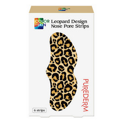 Очищающие полоски для носа Леопард Purederm Color Skin Leopard, 6 шт.