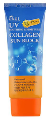 Крем для лица и тела солнцезащитный с коллагеном EKEL UV Soothing&Moisture Collagen Sun Block SPF 50 PA+++ 