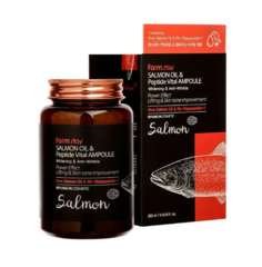 Многофункциональная ампульная сыворотка с маслом лосося и пептидами FarmStay Salmon Oil &peptide Vital Ampoule