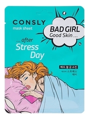 Тканевая маска для восстановления кожи лица CONSLY Bad Girl Good Skin After Stress Day Mask Sheet