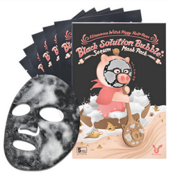 Тканевая кислородная маска Elizavecca Black Solution Bubble Serum Mask Pack