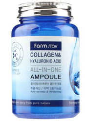 Многофункциональная ампульная сыворотка с коллагеном FARMSTAY Collagen & Hyaluronic Acid All-In-One Ampoule