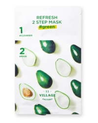  Двухступенчатая успокаивающая маска VILLAGE 11 FACTORY Refresh 2 Step Mask Green