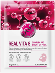 Тканевая маска с витаминами Enough Real Vita 8 Complex PRO Bright Up Mask Pack