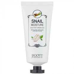 Увлажняющий крем для ног с экстрактом муцина улитки Jigott Snail Moisture Foot Cream