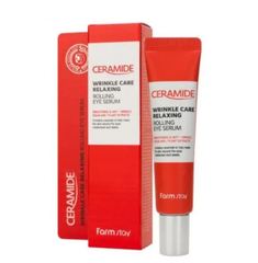 Укрепляющая сыворотка-роллер с керамидами для кожи вокруг глаз FARMSTAY Ceramide Wrinkle Care Relaxing Rolling Eye Serum