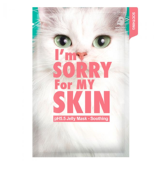 Успокаивающая тканевая маска с центеллой I'm Sorry For My Skin pH5.5 Jelly Mask-Soothing (Cat)