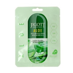 JIGOTT Тканевая Ампульная Маска с экстрактом Алоэ - Aloe Real Ampoule Mask