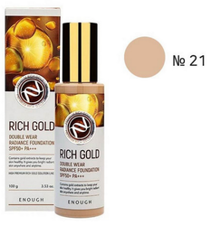  Тональный крем Enough Rich Gold Double Wear Radiance Foundation 21 тон (натуральный беж)