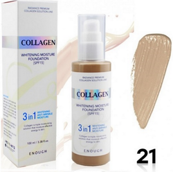 Тональная основа с Коллагеном 3 в 1 ENOUGH Collagen Whitening Moisture Foundation 3 in 1 SPF15 тон 21 (натуральный беж)
