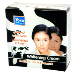 Отбеливающий крем с молочным протеином Yoko Milk Extract Cream 