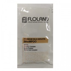 Пробник восстанавливающий шампунь с кератином Floland Premium Silk Keratin Shampoo 