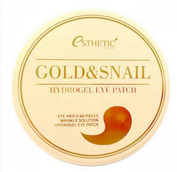 Гидрогелевые патчи для глаз с золотом и муцином улитки Esthetic House Gold Snail Hydrogel Eye Patch