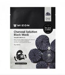 Черная маска с углем для очищения пор Mizon Сharcoal Solution Black