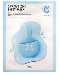 A'Pieu Успокаивающая тканевая маска с цинком Cicative Zinc Sheet Mask