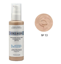 Тональная основа с Коллагеном 3 в 1 ENOUGH Collagen Whitening Moisture Foundation 3 in 1 SPF15 тон 13 (светлый беж)
